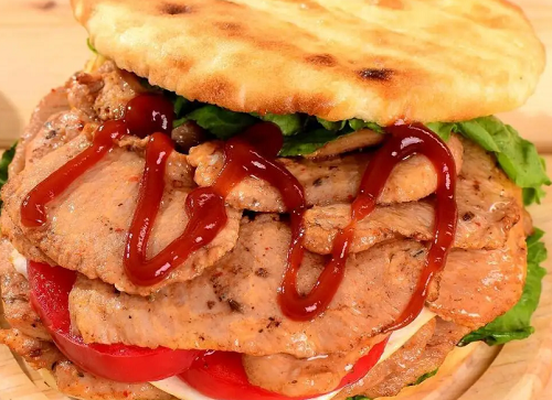 路邊攤的餅夾里脊肉咋做？